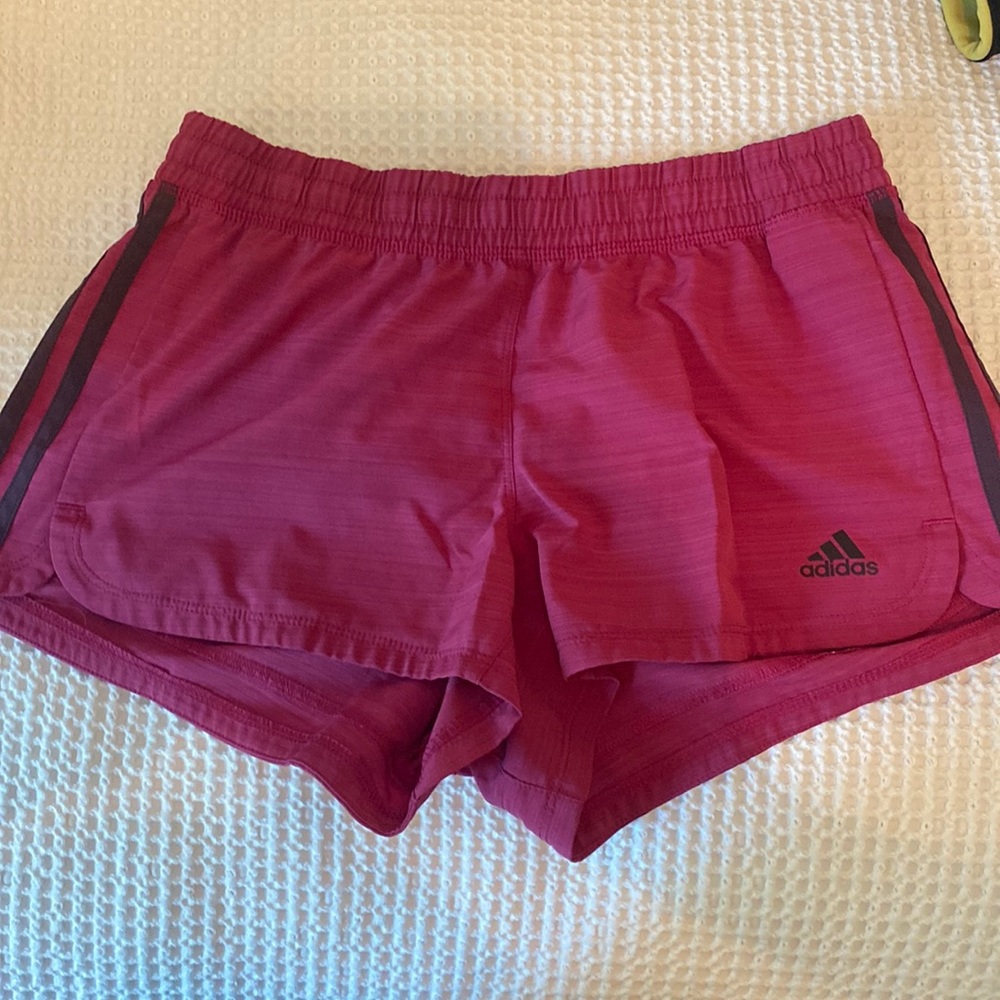 purple adidas shorts!